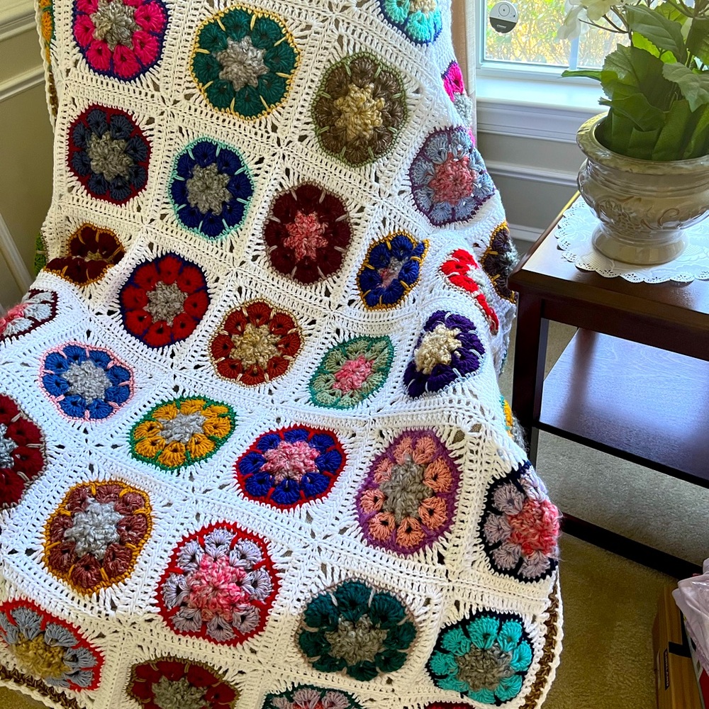 Vintage crocheted blanket